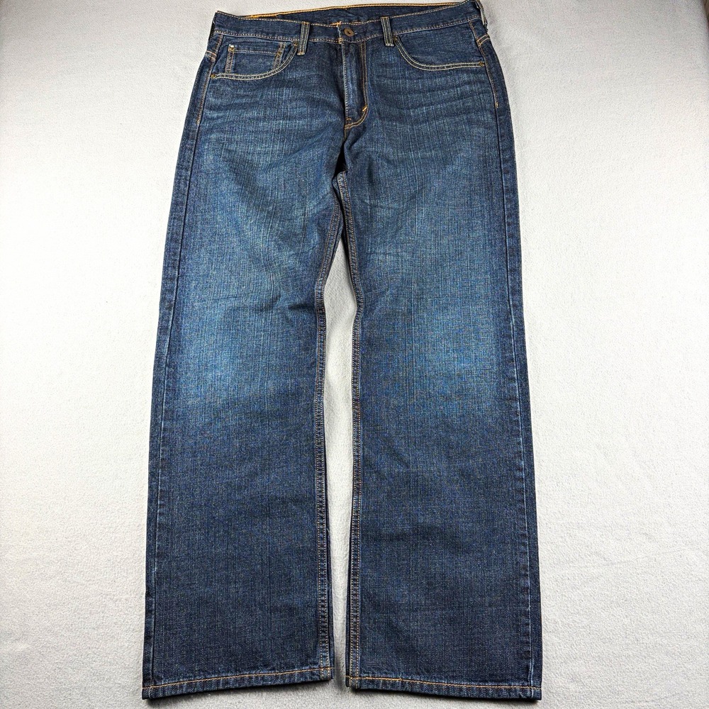 Levi's 569 Loose Straight Jeans Men's 32x32 Actual 34x32 Dark Wash 100% Cotton